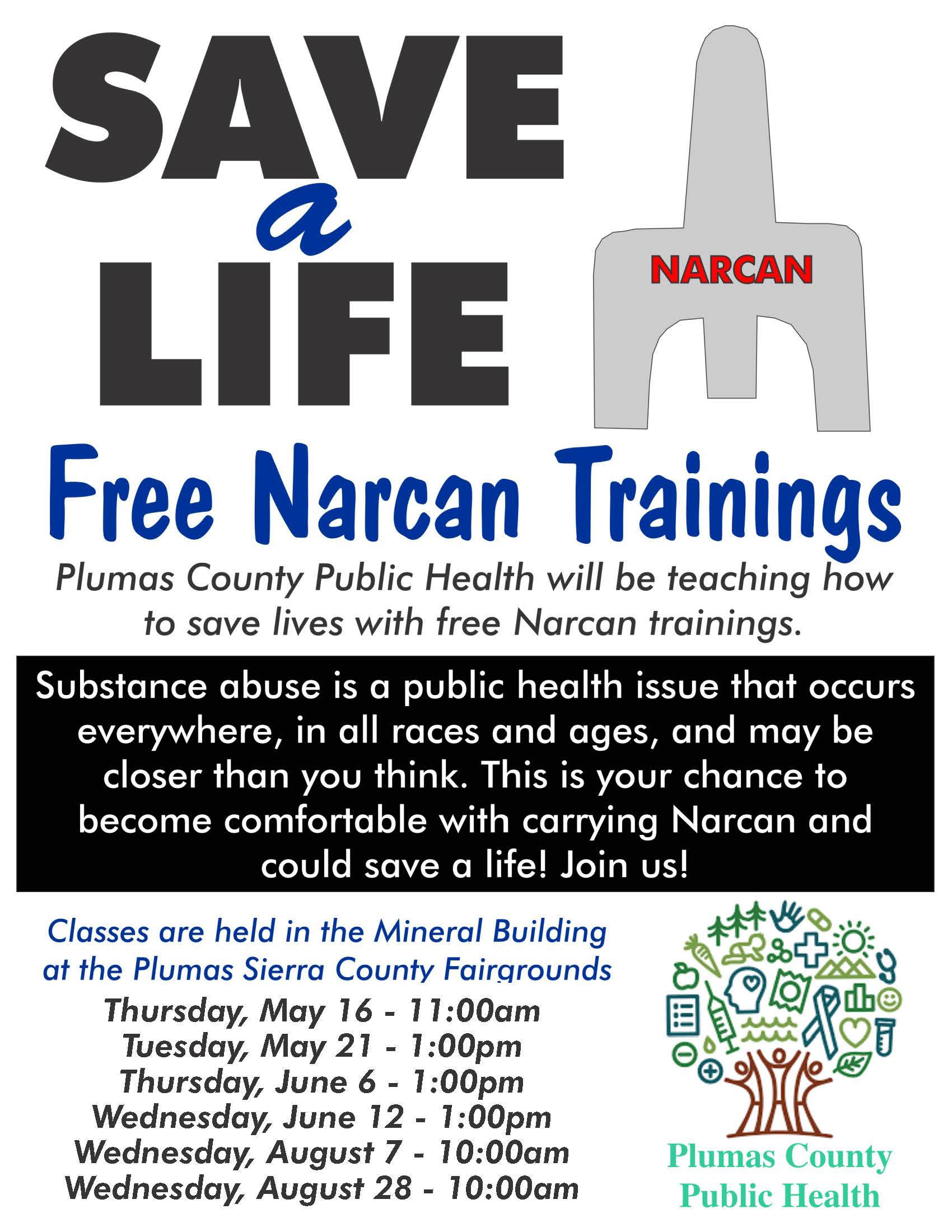 Narcan training flyer 